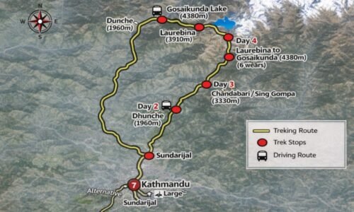 Trekking Route Gosaikunda